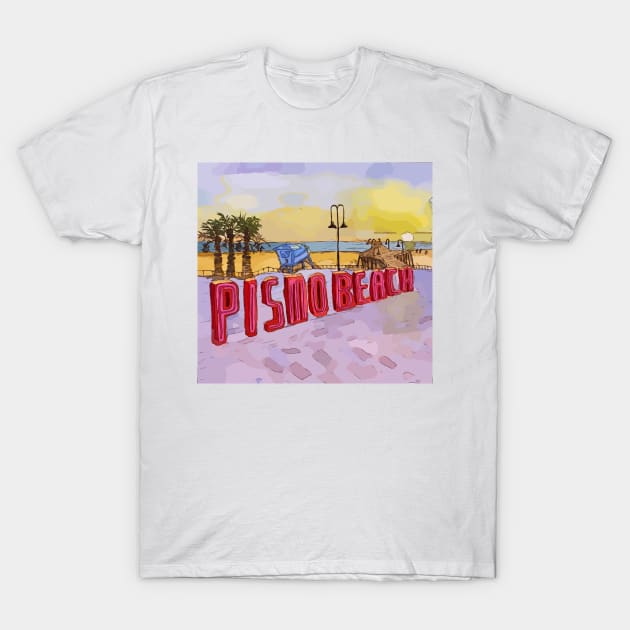 Pismo Beach California T-Shirt by WelshDesigns